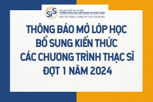 Thông báo mở lớp học bổ sung kiến thức các chương trình Thạc sĩ đợt 1 năm 2024