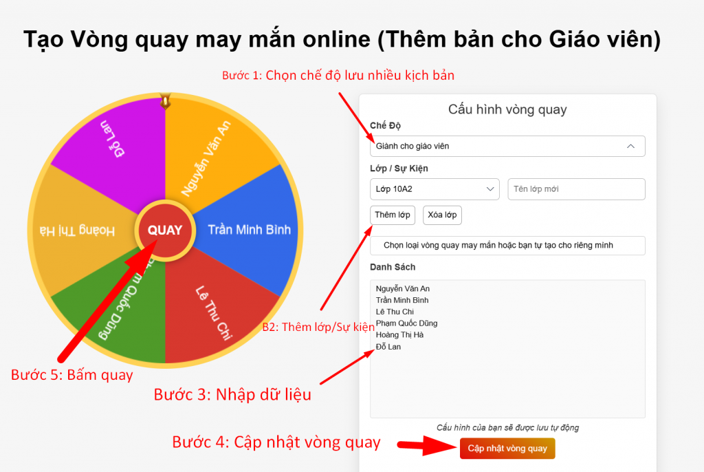 Quay.com.vn: Công cụ tạo vòng quay may mắn miễn phí cho sinh viên và sự kiện giáo dục